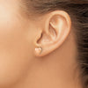 14k Rose Gold 8.6mm Polished Heart Post Earrings