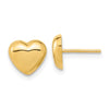 14k 8.6mm Polished Heart Post Earrings