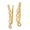 14k Polished Infinity Ear Climber Earrings
