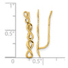 14k Polished Infinity Ear Climber Earrings