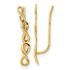 14k Polished Infinity Ear Climber Earrings