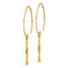 14K Twisted Bar Dangle Wire Earrings