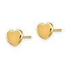 14K 7mm Polished Heart Post Earrings