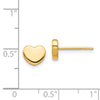 14K 7mm Polished Heart Post Earrings