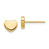 14K 7mm Polished Heart Post Earrings