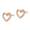 Gold Heart Post Earrings