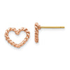 Gold Heart Post Earrings