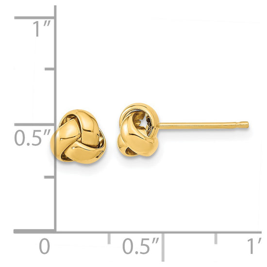 Gold Love Knot Post Earrings