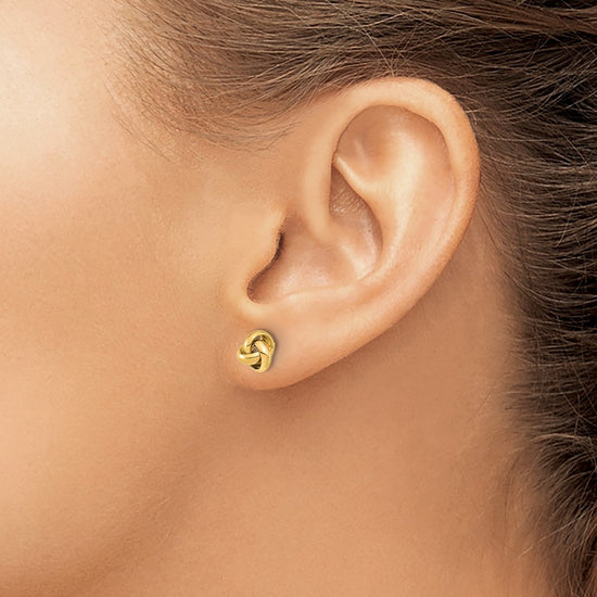 Gold Love Knot Post Earrings