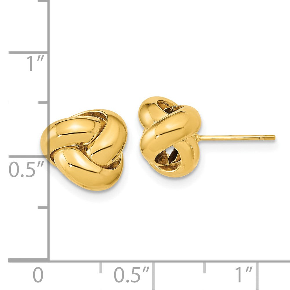 Gold Love Knot Post Earrings