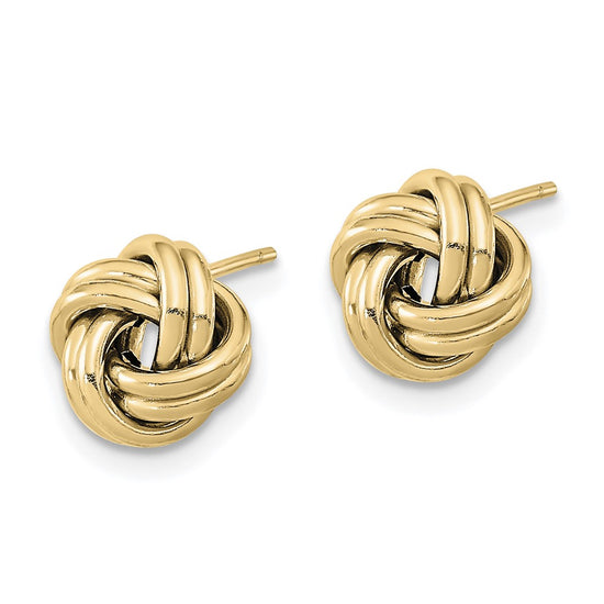Gold Love Knot Post Earrings