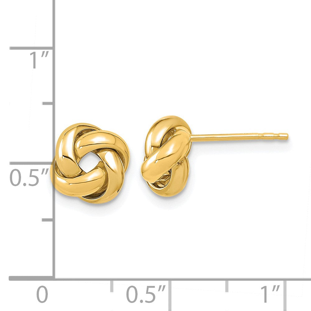 14K 9mm Polished Love Knot Post Earrings
