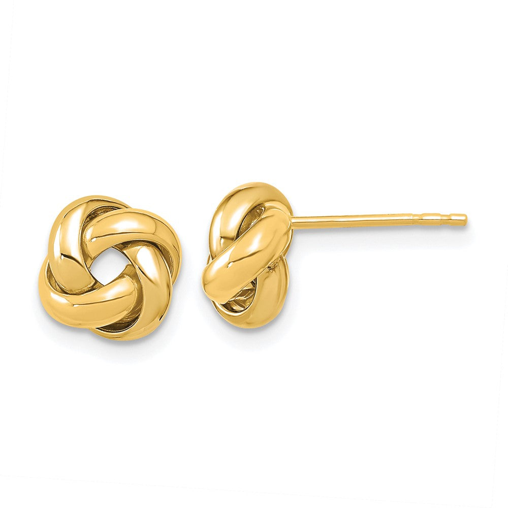 14K 9mm Polished Love Knot Post Earrings