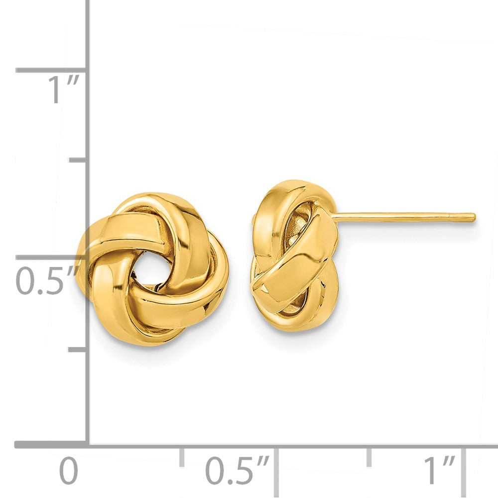 Gold Love Knot Post Earrings