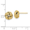 14k 9mm Polished Textured Triple Love Knot Earrings