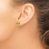 14k 10mm Polished Textured Triple Love Knot Post Earrings