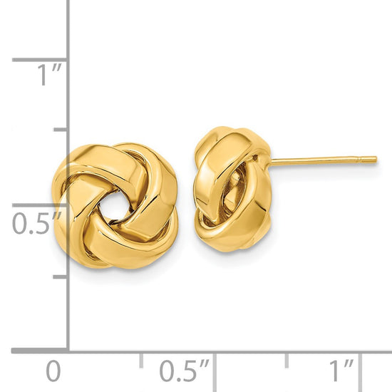 Gold Love Knot Post Earrings