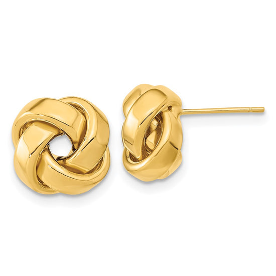 Gold Love Knot Post Earrings