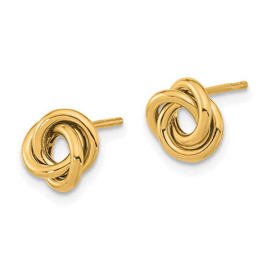 Gold Love Knot Post Earrings