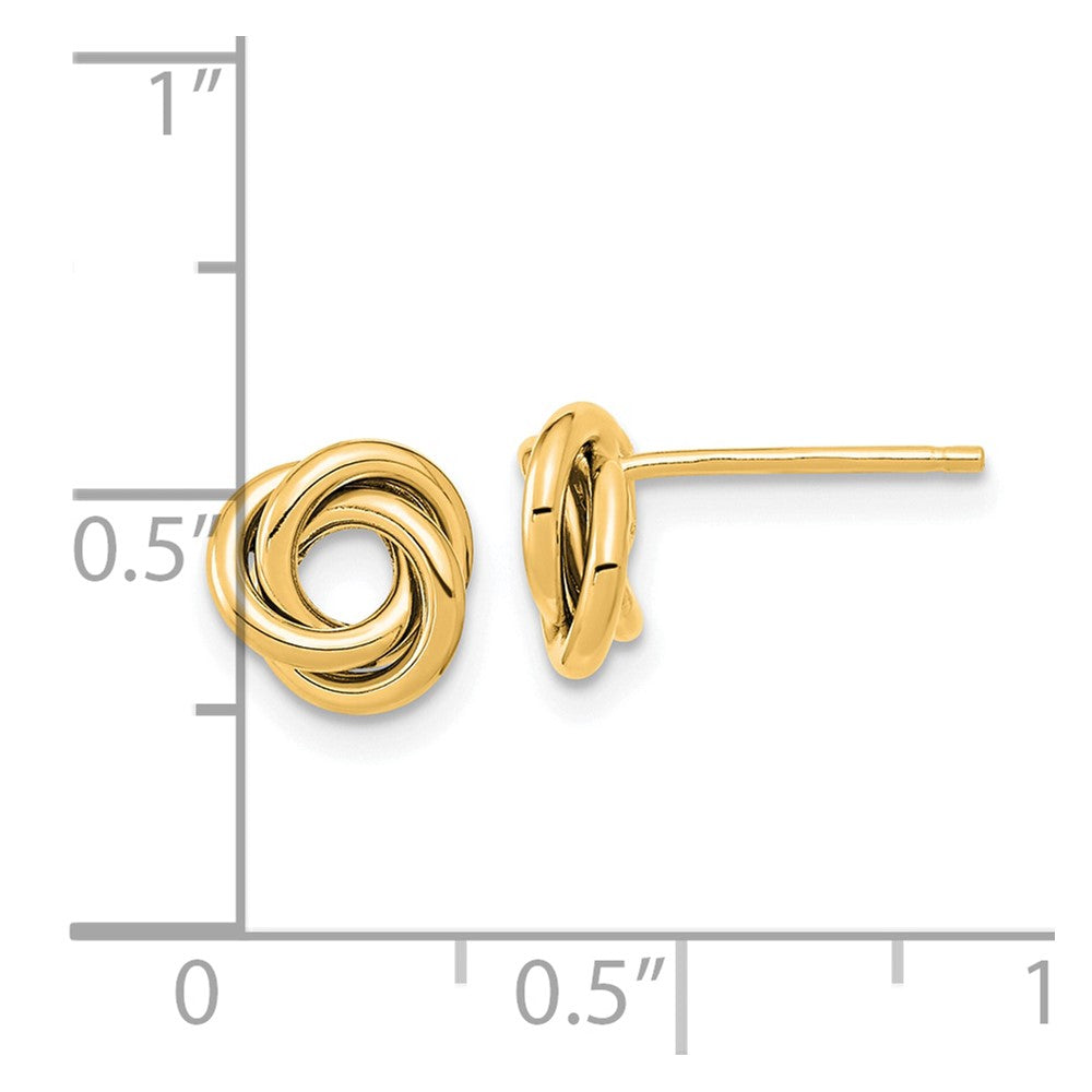 14K 8mm Polished Love Knot Post Earrings