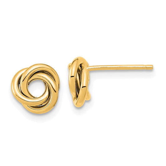 Gold Love Knot Post Earrings