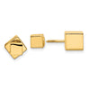 14k 5mm/7mm Cube Front & Back Post Screwback Earrings