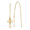 Gold Cross Threader Earrings