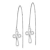 Gold Cross Threader Earrings