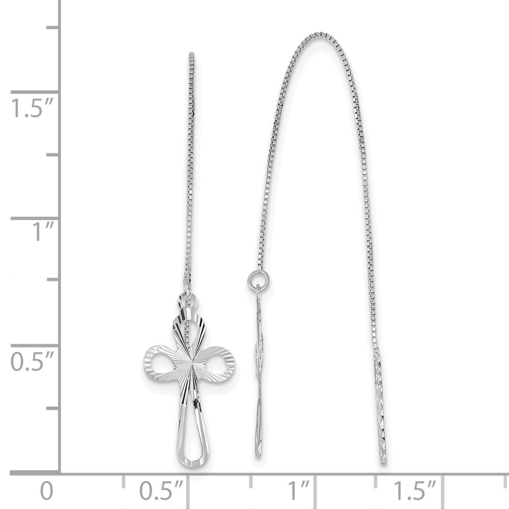 Gold Cross Threader Earrings