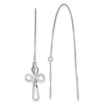 Gold Cross Threader Earrings