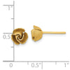 14k Satin Finish Diamond-cut Rose Post Earrings