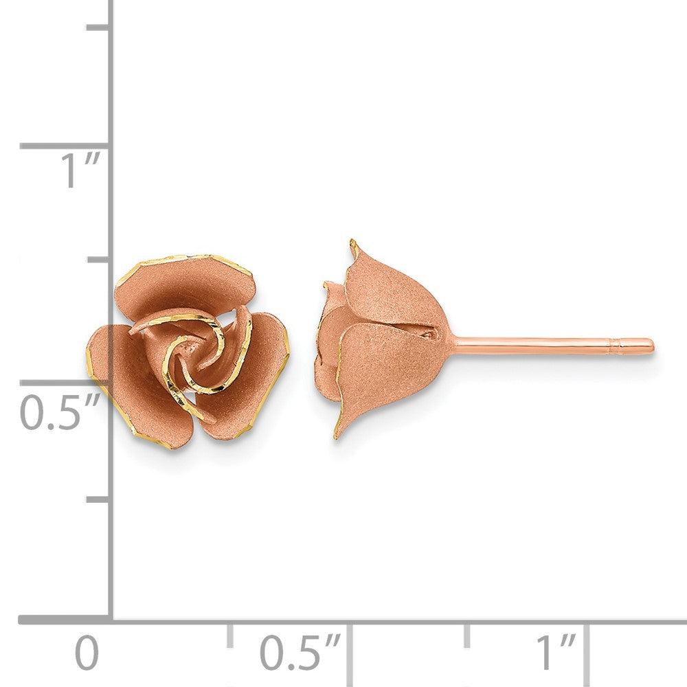 Gold Rose Post Earrings