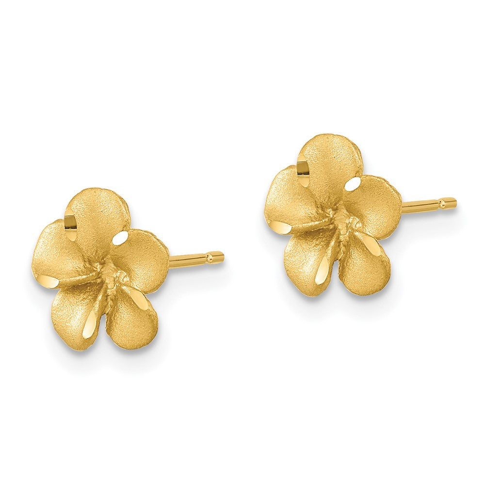 Gold Flower Post Earrings