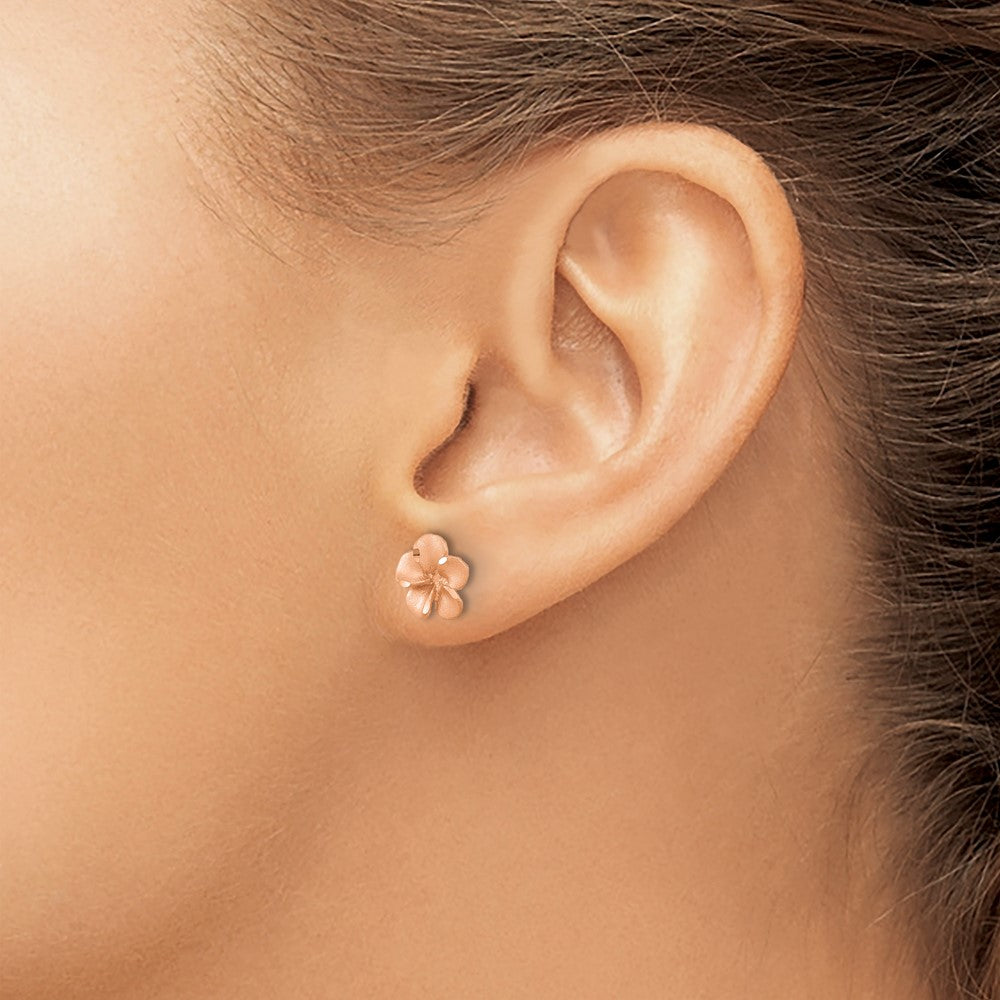 Gold Flower Post Earrings