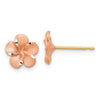 Gold Flower Post Earrings