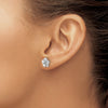 Gold Flower Post Earrings
