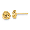 14k 9mm Polished Love Knot Post Earrings