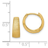 14K Textured Hoop Earrings