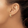 14K with White & Rose Rhodium Hoop Earrings