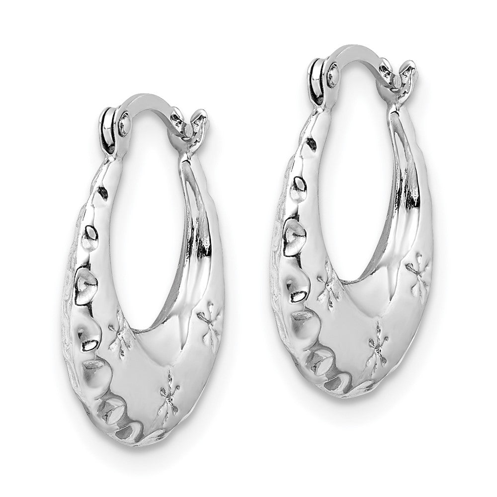 Gold Floral Hoop Earrings