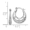 Gold Floral Hoop Earrings