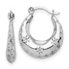 Gold Floral Hoop Earrings