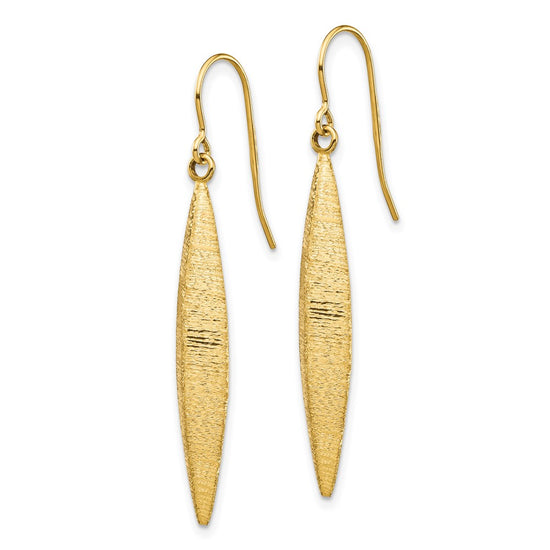 Gold Brushed Dangle Shepard Hook Earrings