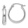 Gold Half-round Tube Hoop Earrings