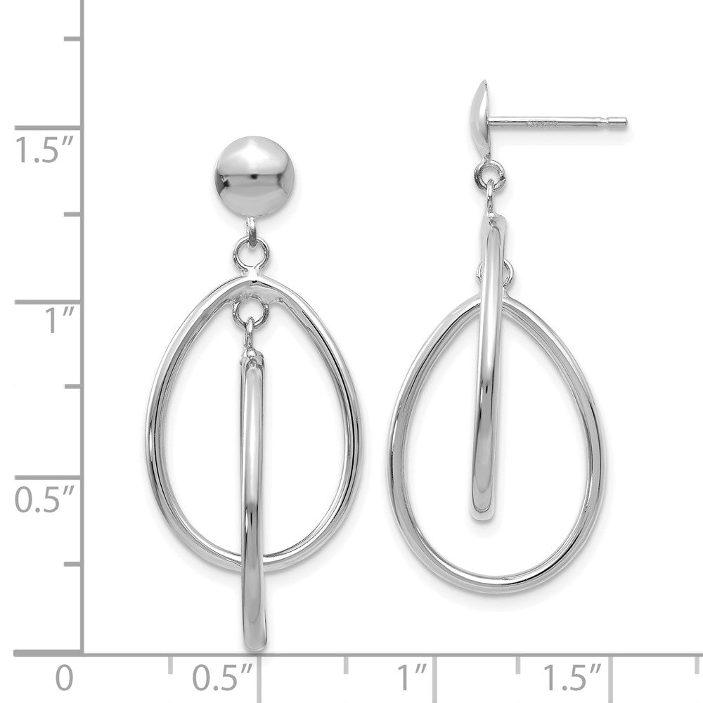 Gold Teardrop Dangle Shepard Hook Earrings