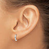14k Two-tone 1.5mm Round Hinged Hoop Earrings