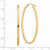 14k 2x53mm Large Oval Tube Hoop Earrings