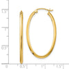 14k 2x35mm Oval Tube Hoop Earrings