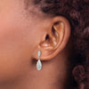 Gold Diamond-cut Teardrop Post Earrings