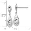 Gold Diamond-cut Teardrop Post Earrings